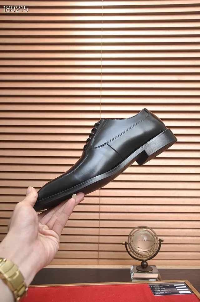 Prada Cap-Toe Full Brogue Black Oxford Shoes 6