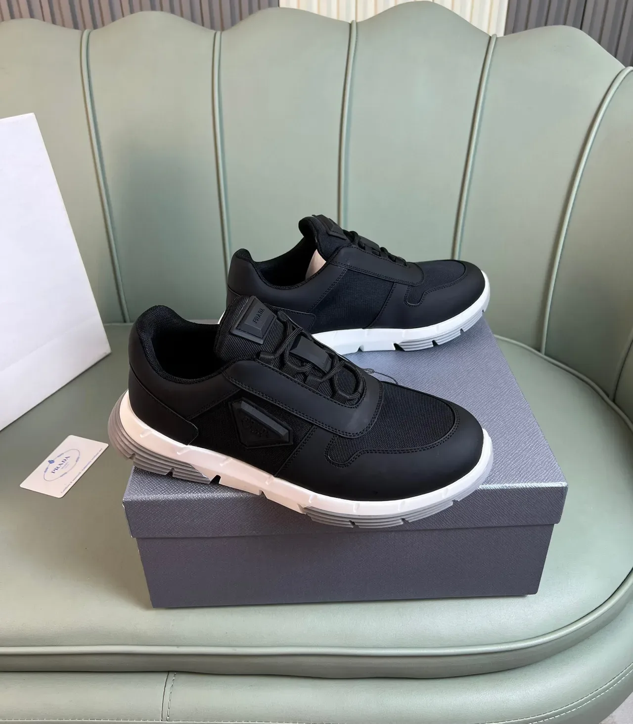 Prada Cloudbust Black and White Lifestyle Sneakers 2
