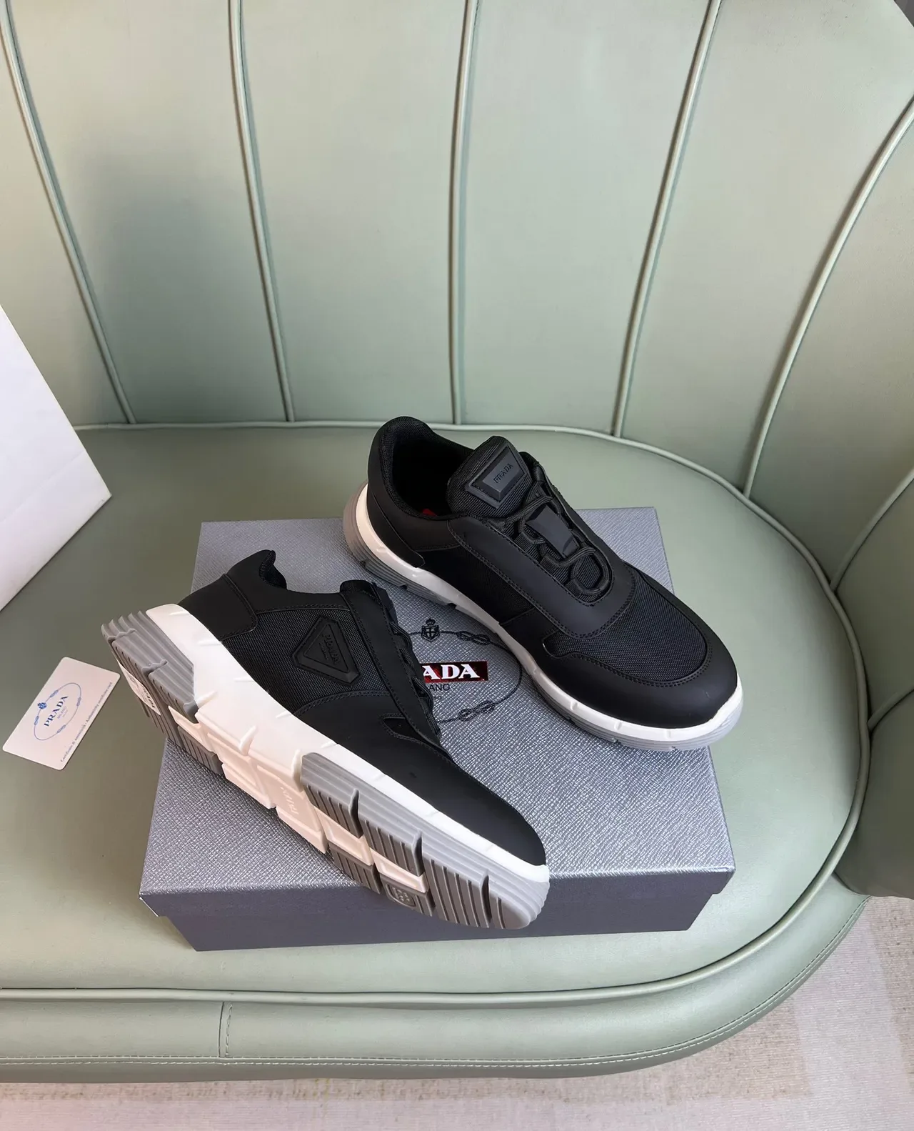 Prada Cloudbust Black and White Lifestyle Sneakers 6