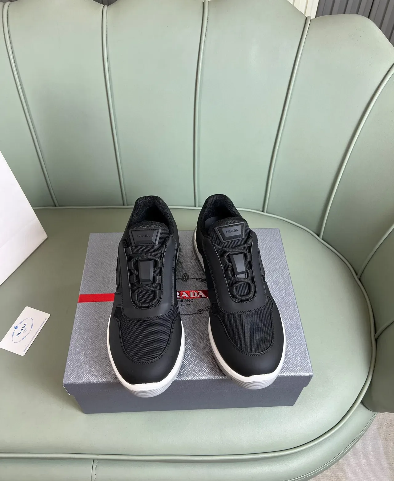 Prada Cloudbust Black and White Lifestyle Sneakers 8