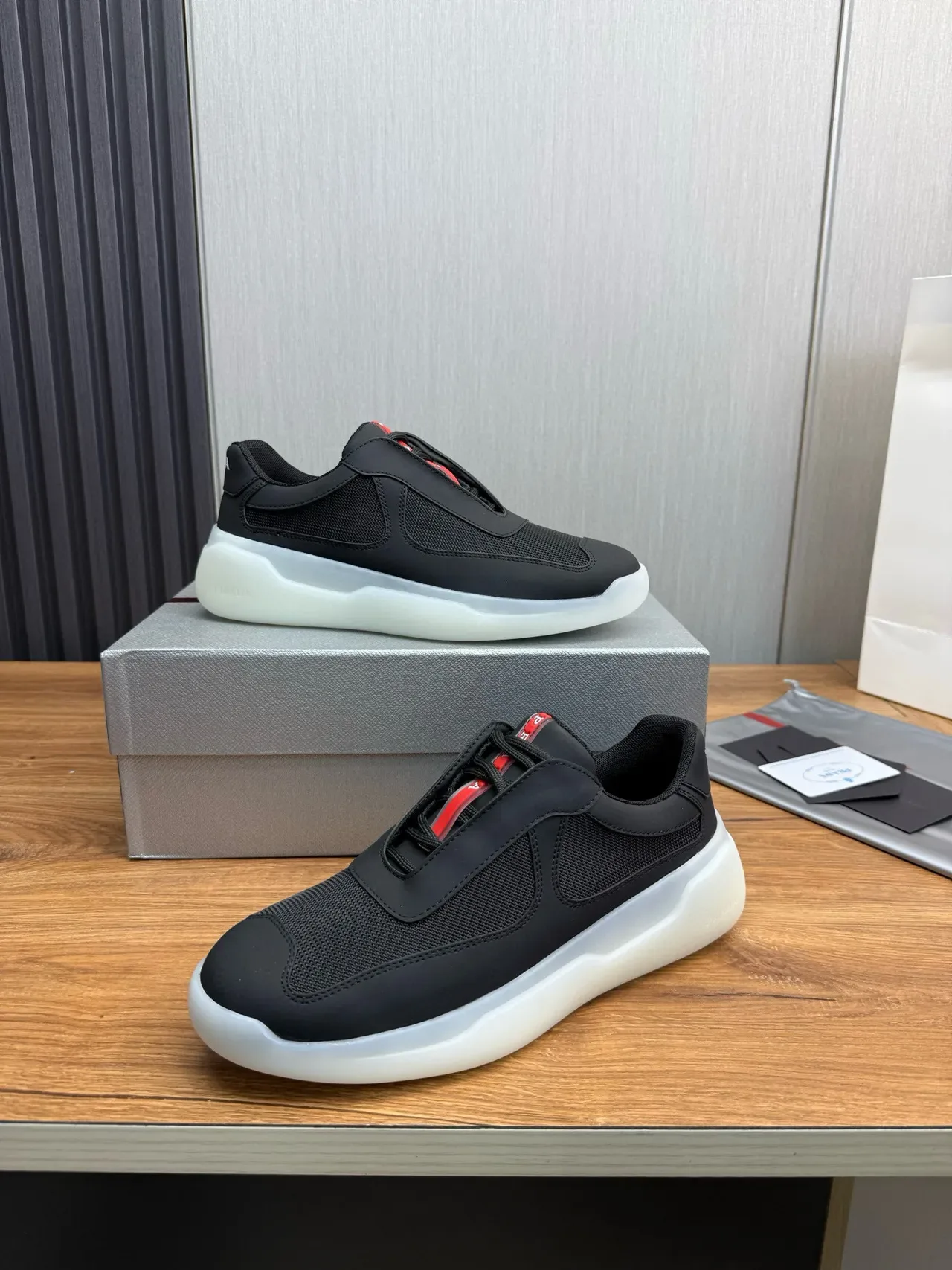 Prada Cloudbust Black and White Lifestyle Sneakers 2