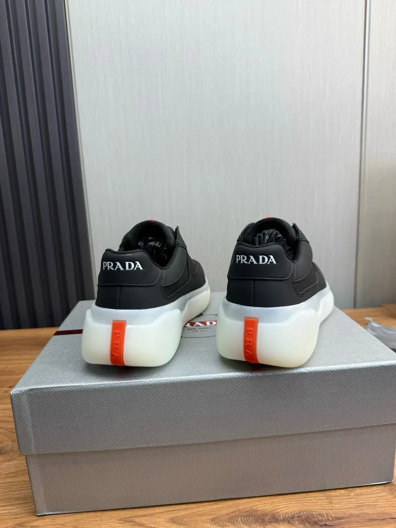 Prada Cloudbust Black and White Lifestyle Sneakers 3