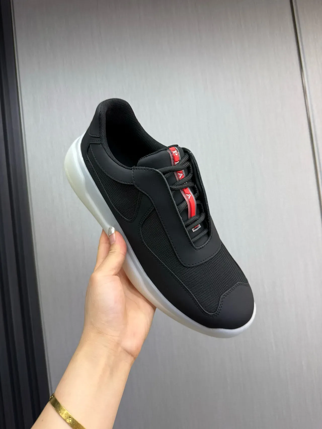 Prada Cloudbust Black and White Lifestyle Sneakers 6