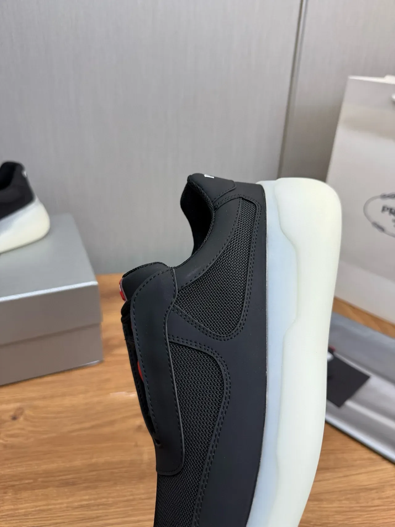 Prada Cloudbust Black and White Lifestyle Sneakers 7