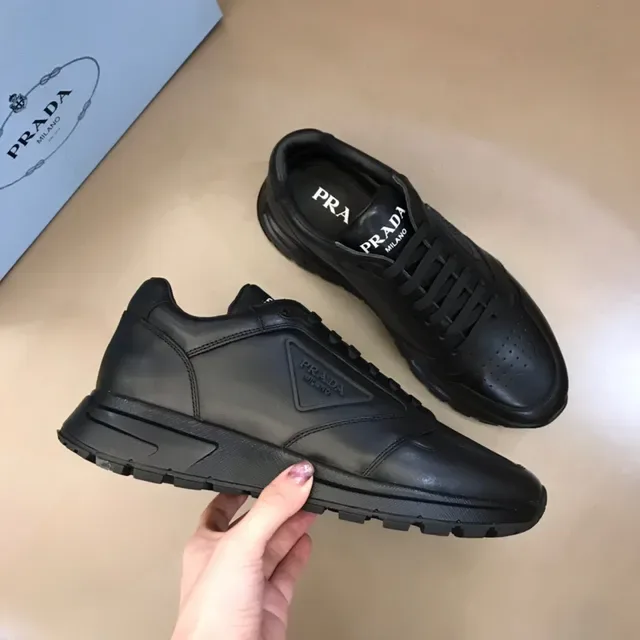 Prada Cloudbust Black Leather Lifestyle Sneakers 4