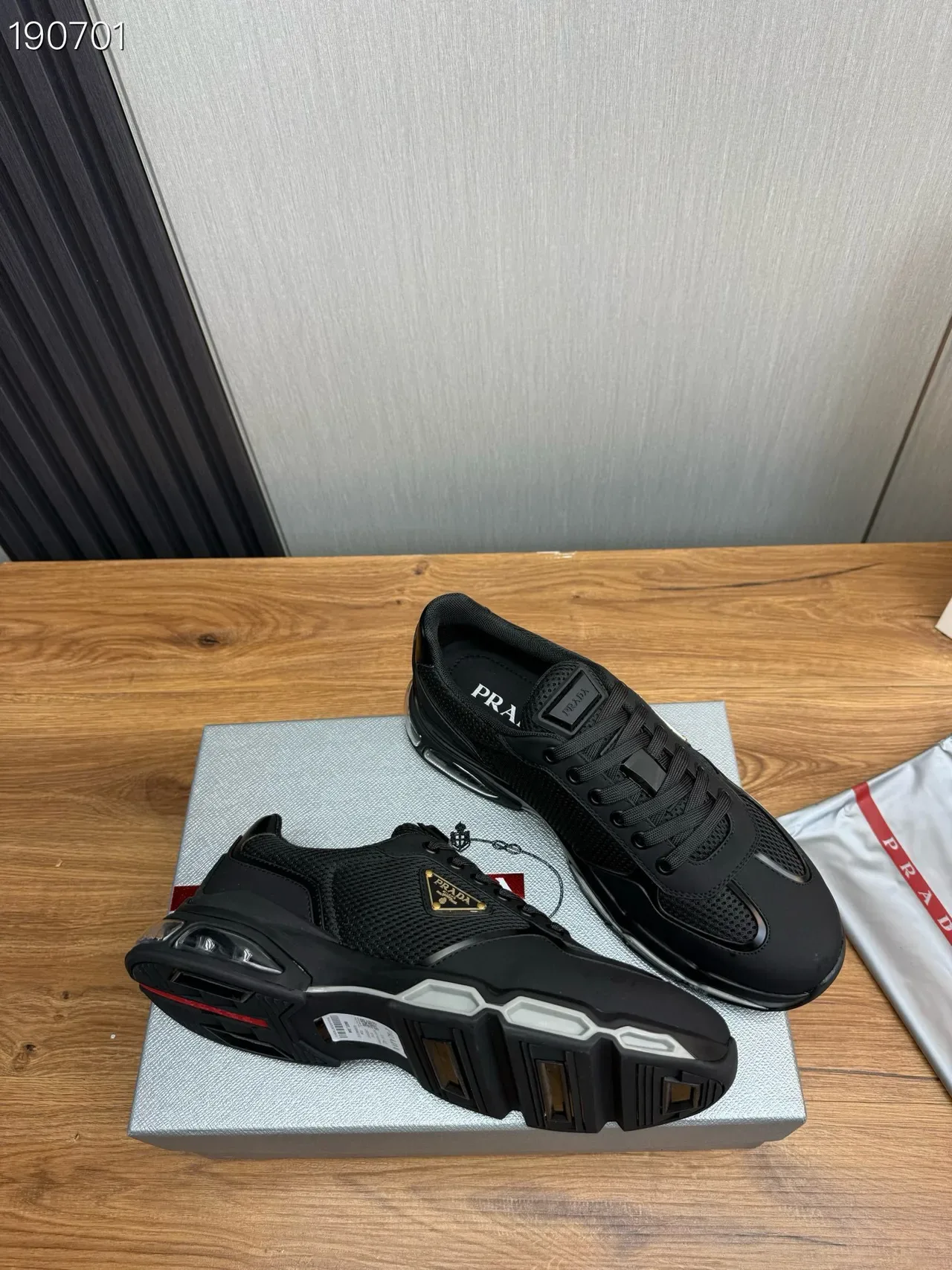 Prada Cloudbust Black Mesh and Synthetic Lifestyle Sneakers 6