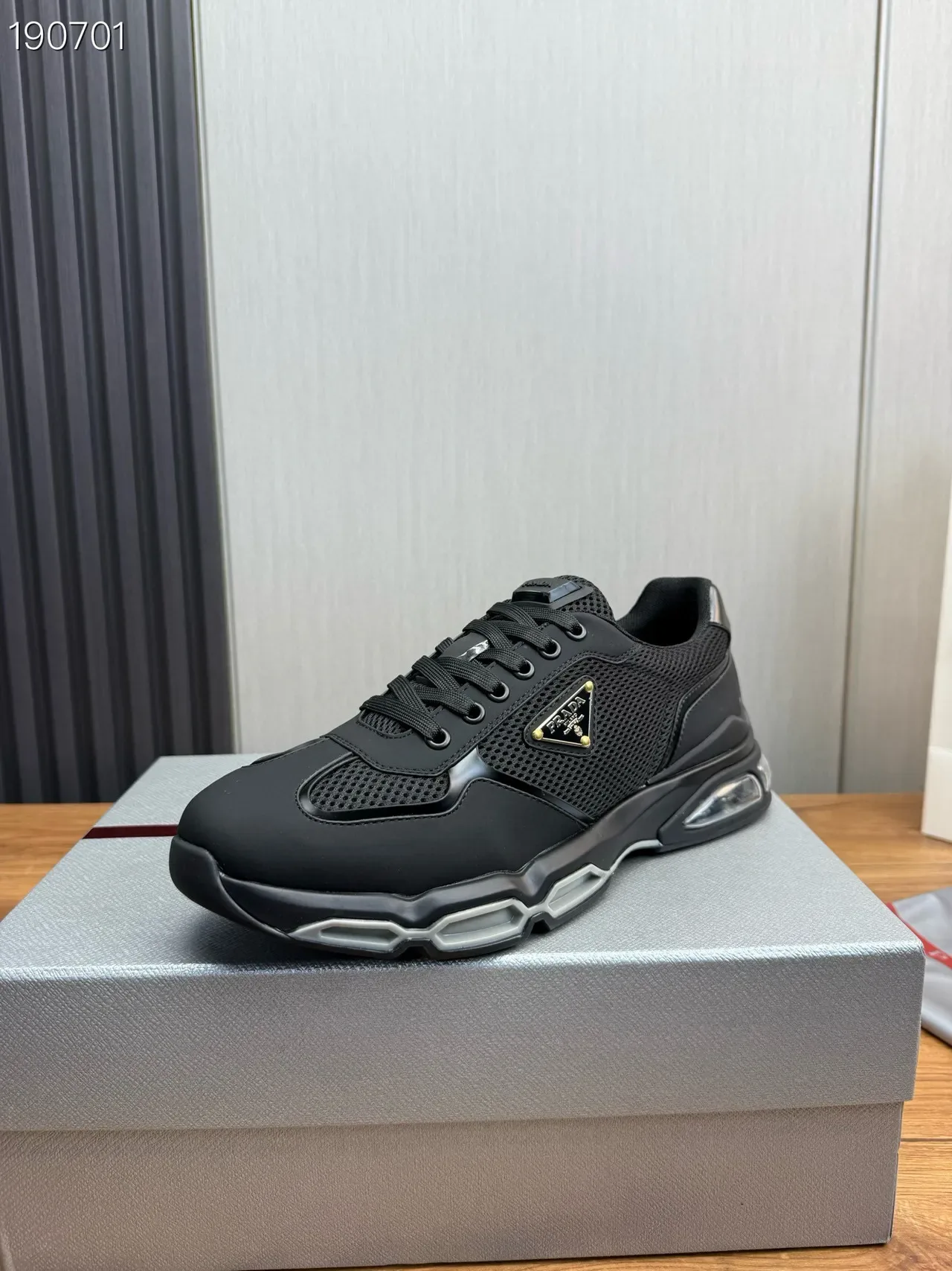 Prada Cloudbust Black Mesh and Synthetic Lifestyle Sneakers 8