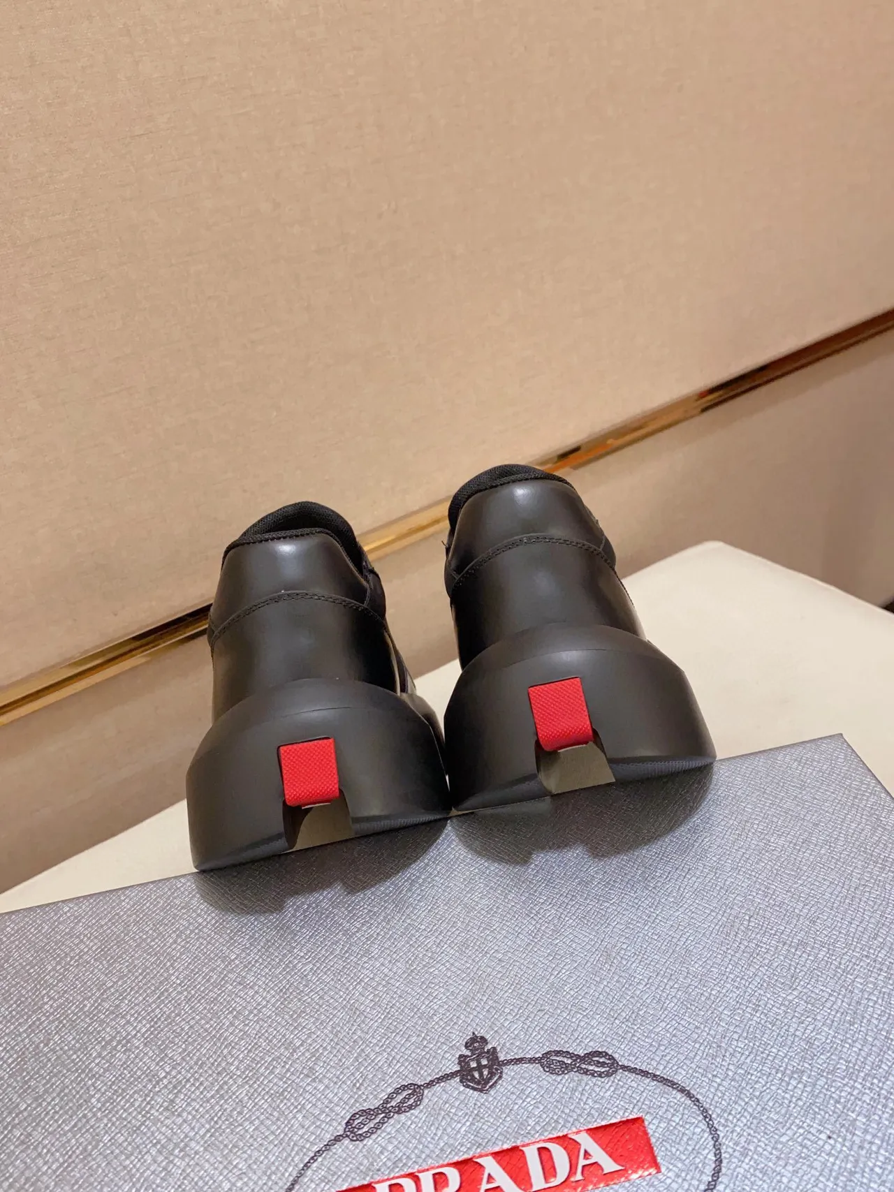 Prada Cloudbust Black Paneled Leather Lifestyle Sneakers 8