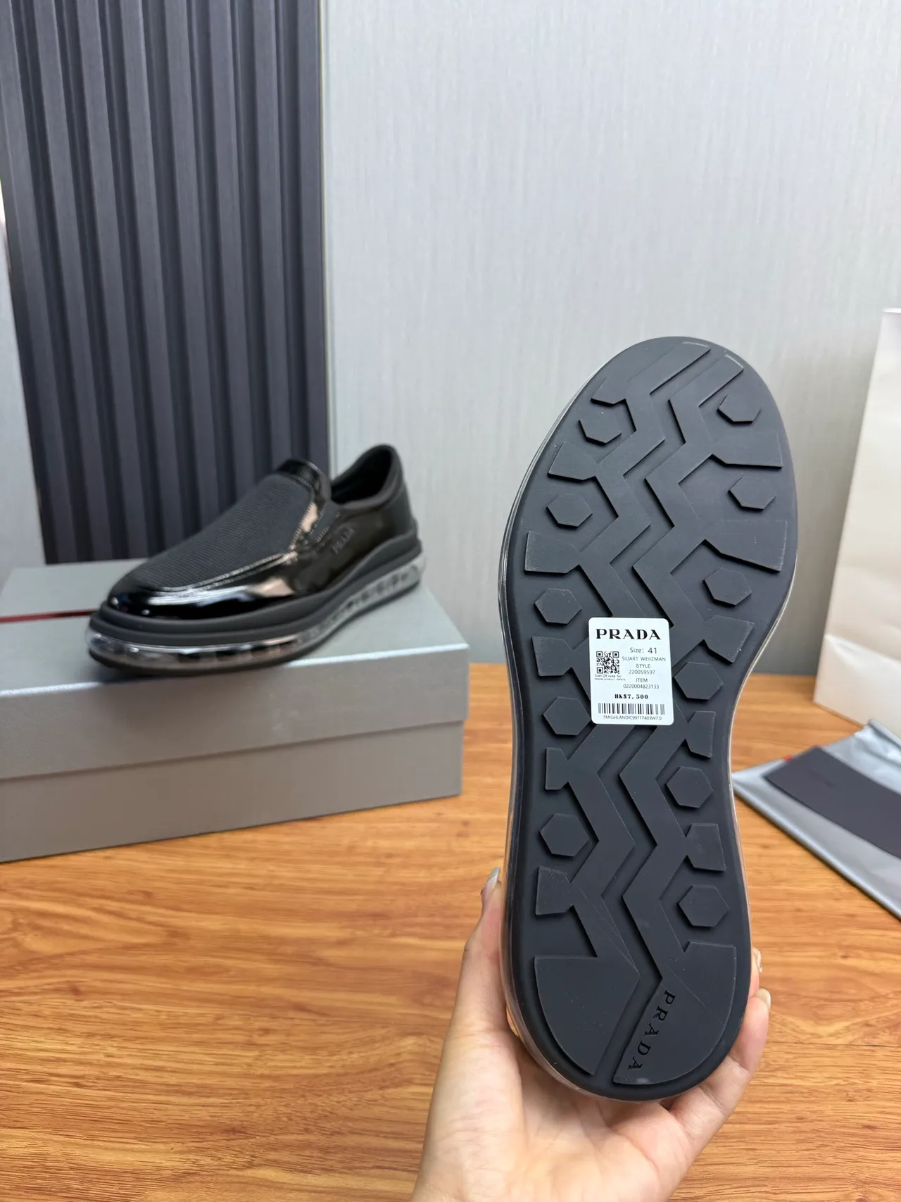 Prada Cloudbust Black Patent and Mesh Loafers 10