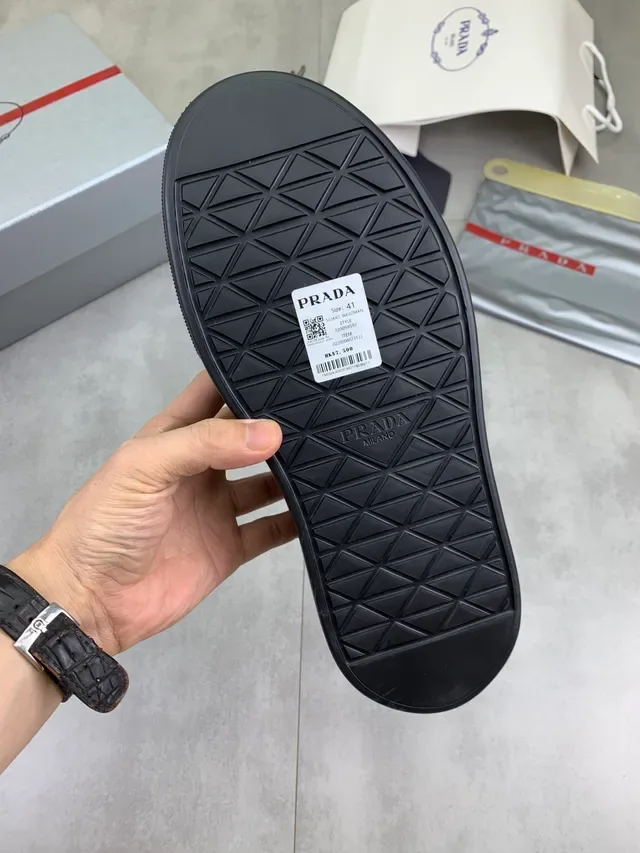 Prada Cloudbust Black Platform Sole Mesh And Suede Upper Lifestyle Sneakers 2