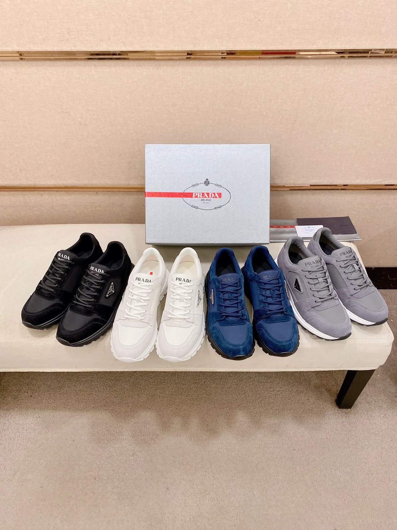 Prada Cloudbust Black Suede and Nylon Chunky Sneakers 2