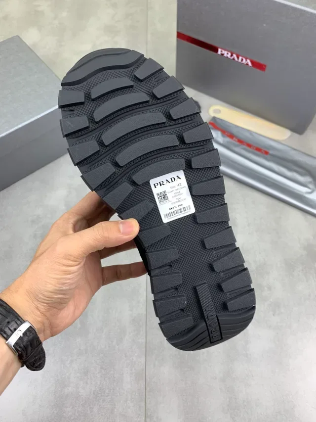 Prada Cloudbust Black Suede and Textile Lifestyle Sneakers 2