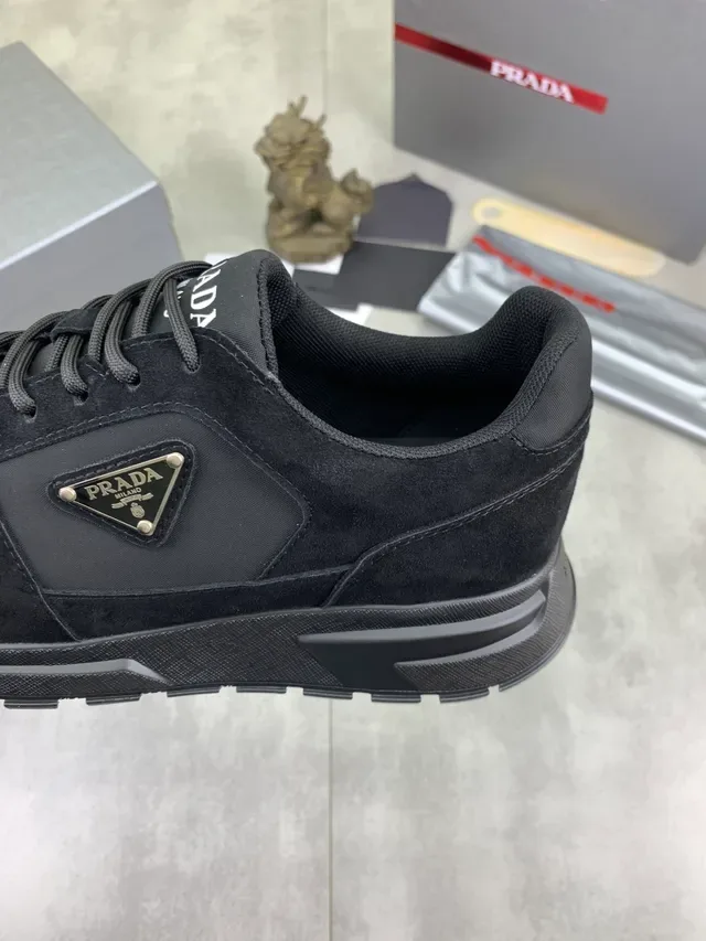 Prada Cloudbust Black Suede and Textile Lifestyle Sneakers 4