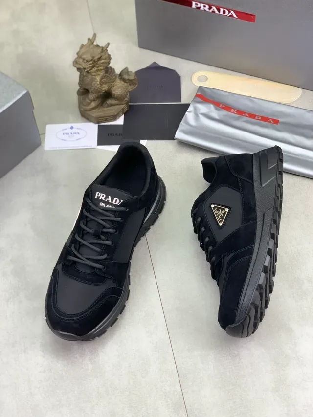 Prada Cloudbust Black Suede and Textile Lifestyle Sneakers 5