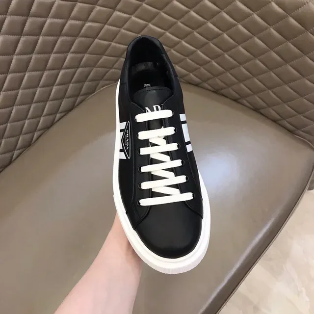 Prada Cloudbust Black White Platform Sole Leather Upper Lifestyle Sneakers 5