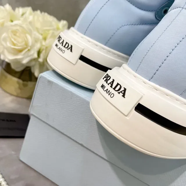 Prada Cloudbust Light Blue Quilted High-Top Lifestyle Sneaker 9