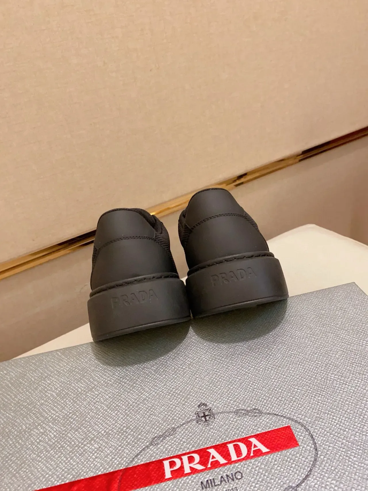 Prada Cloudbust Monochrome Black Lifestyle Sneakers 3
