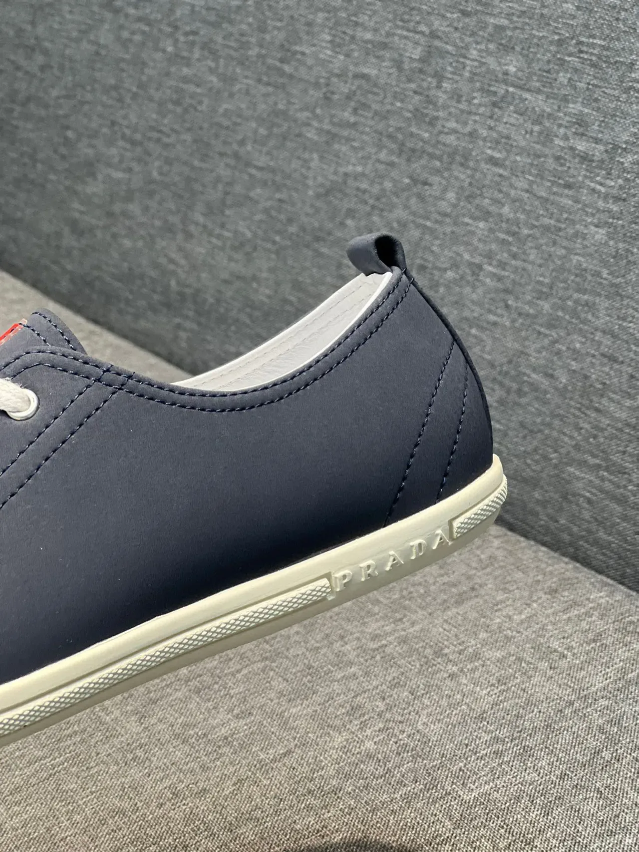 Prada Cloudbust Navy White Low-Top Minimalist Lifestyle Sneakers 7