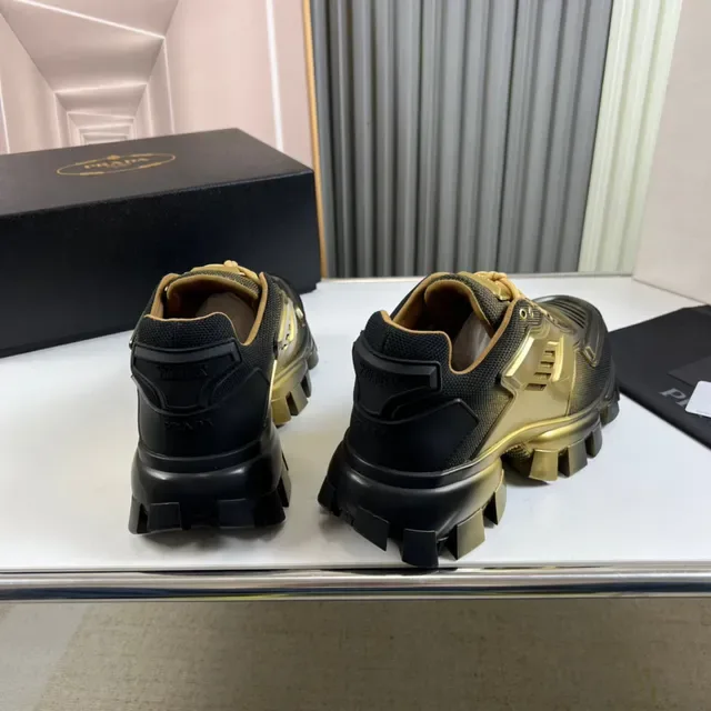 Prada Cloudbust Runner Black and Gold Chunky Sneakers 6