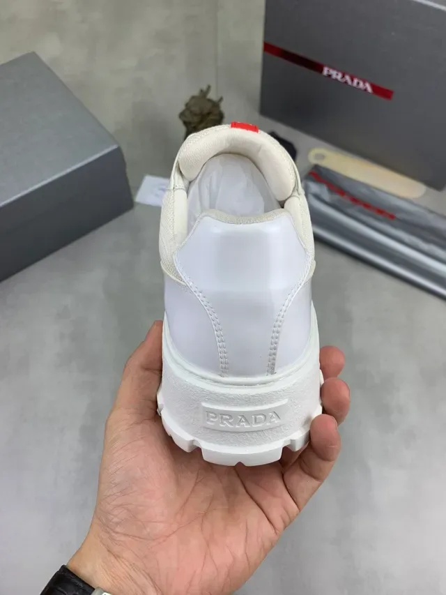 Prada Cloudbust White and Beige Chunky Sneakers 2