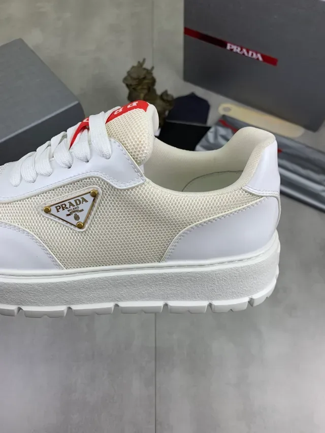 Prada Cloudbust White and Beige Chunky Sneakers 3