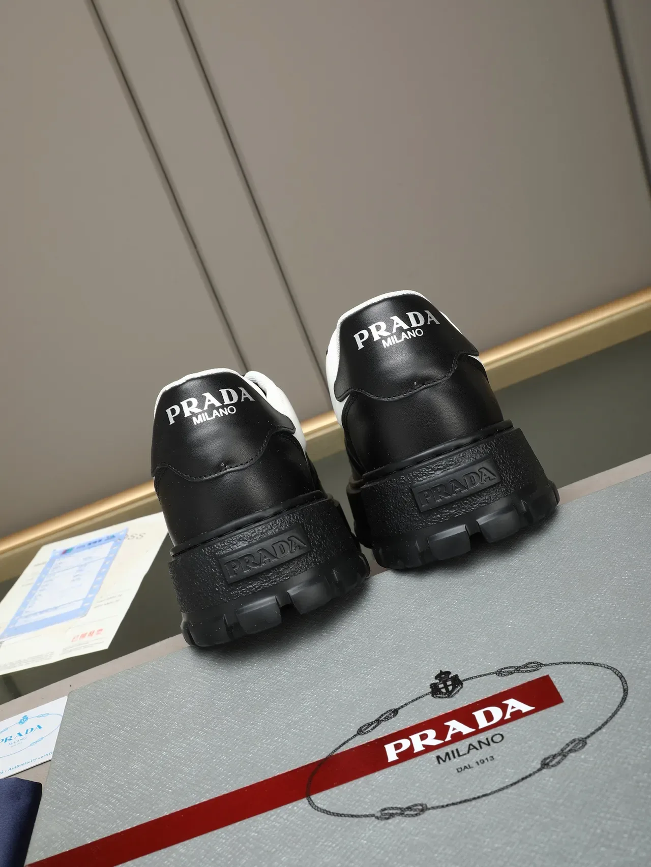 Prada Cloudbust White and Black Chunky Sneakers 4