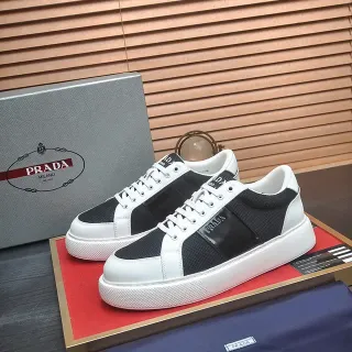 Prada Cloudbust Blanco Negro Low-Top Suela Plataforma Zapatillas Lifestyle