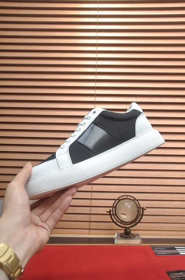 Prada Cloudbust White Black Low-Top Platform Sole Lifestyle Sneakers 5