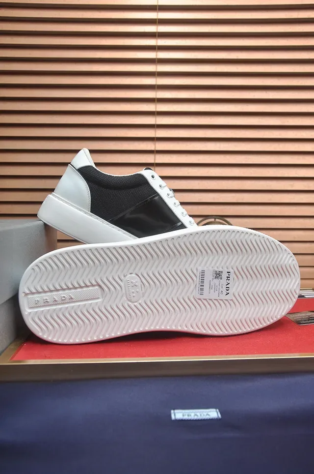 Prada Cloudbust White Black Low-Top Platform Sole Lifestyle Sneakers 7