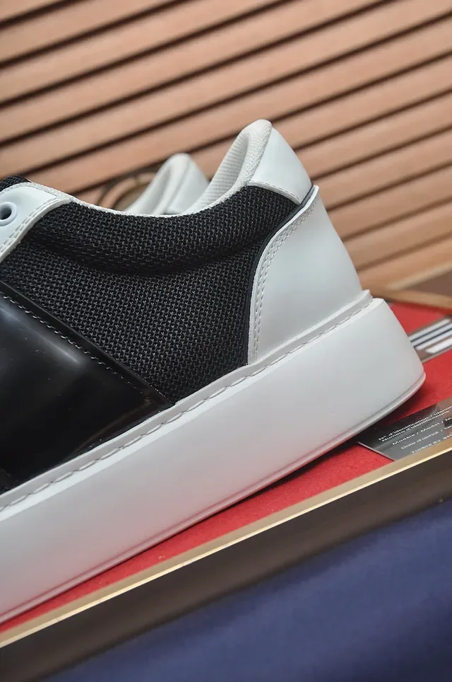 Prada Cloudbust White Black Low-Top Platform Sole Lifestyle Sneakers 9