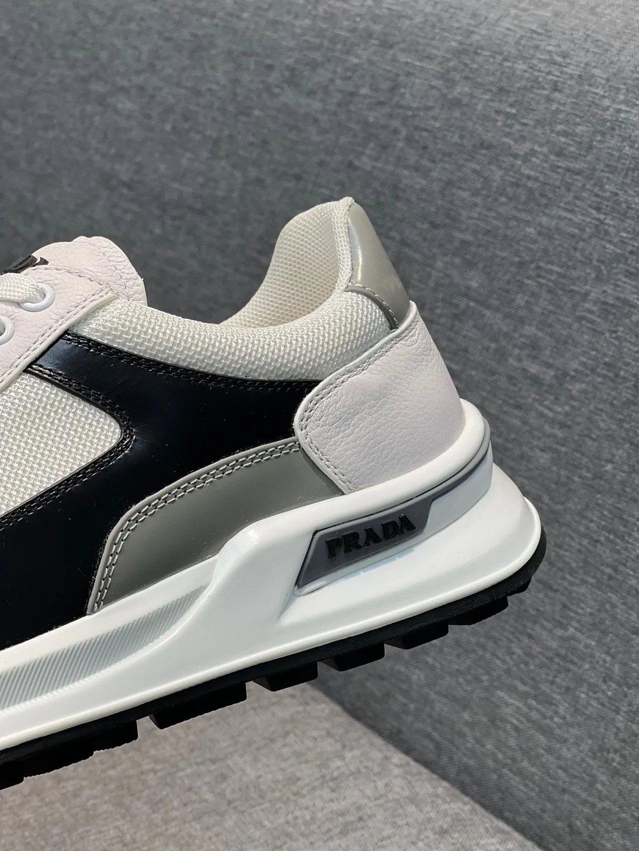 Prada Cloudbust White Black Silver Lifestyle Sneakers 8