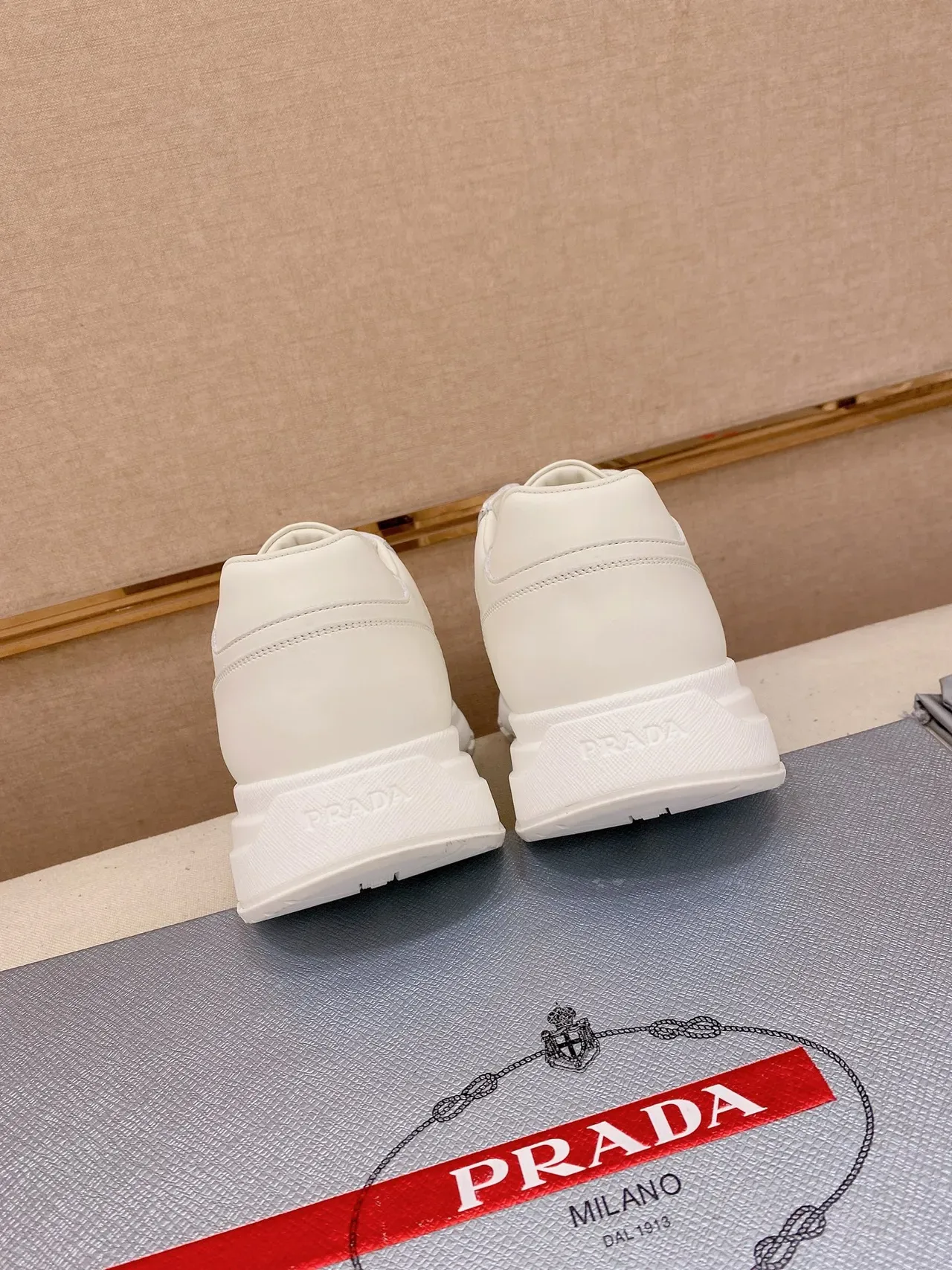 Prada Cloudbust White Quilted Lifestyle Sneakers 3