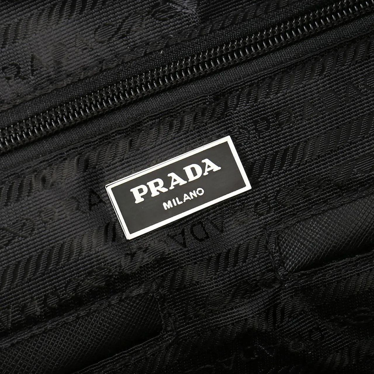 Prada Re-Nylon Black Body Leather Trim Duffle Bag 2