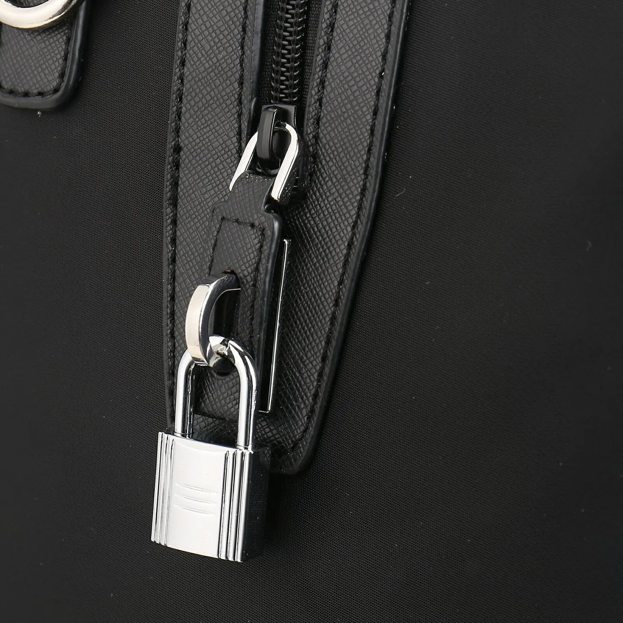 Prada Re-Nylon Black Body Leather Trim Duffle Bag 4