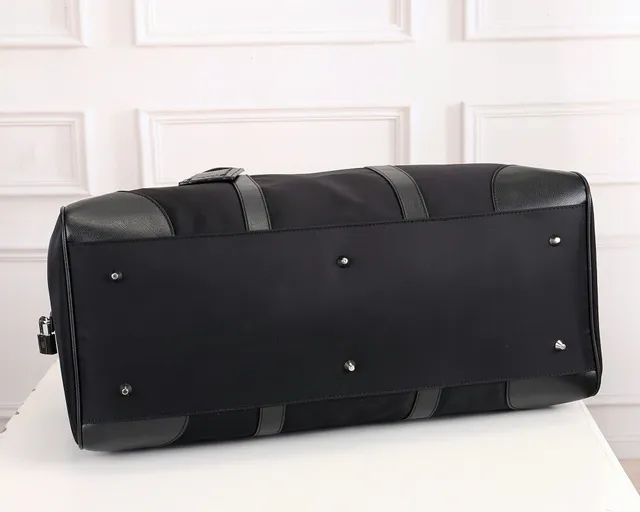 Prada Re-Nylon Black Body Leather Trim Duffle Bag 6
