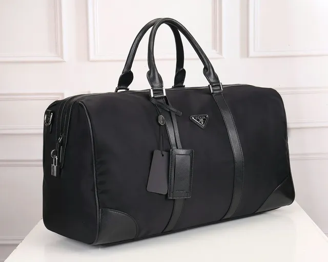 Prada Re-Nylon Black Body Leather Trim Duffle Bag 9