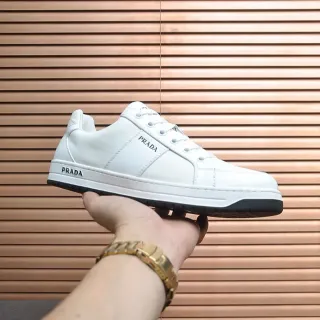 Prada Sneakers Lifestyle en Cuir Blanc