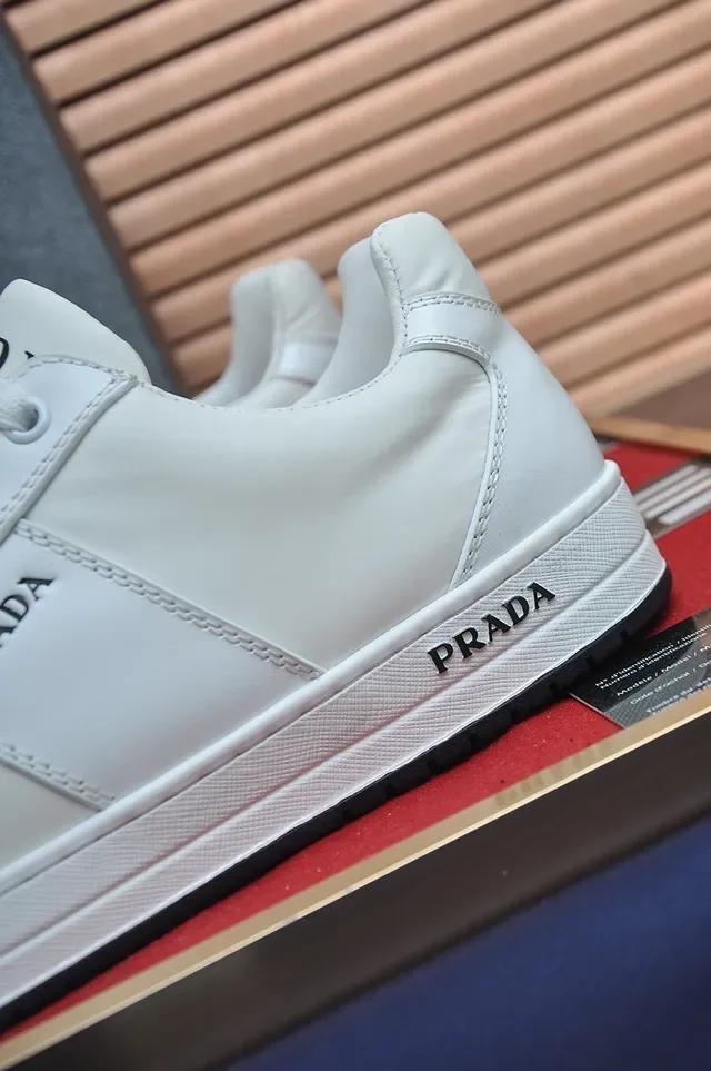 Prada White Leather Lifestyle Sneaker 2