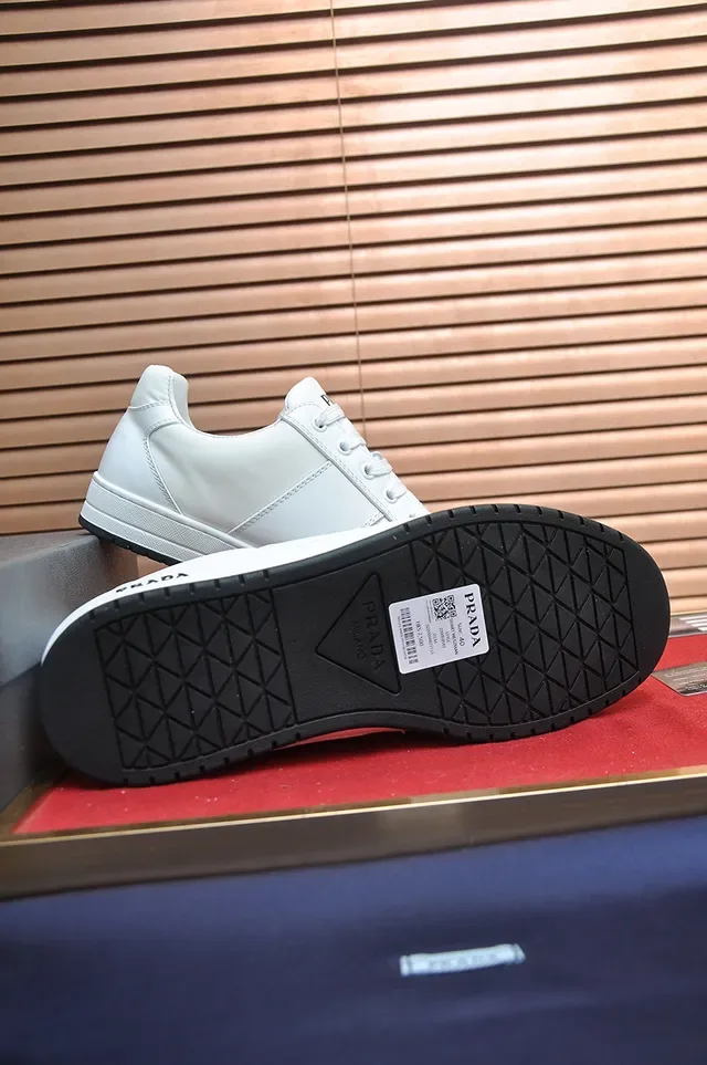 Prada White Leather Lifestyle Sneaker 3