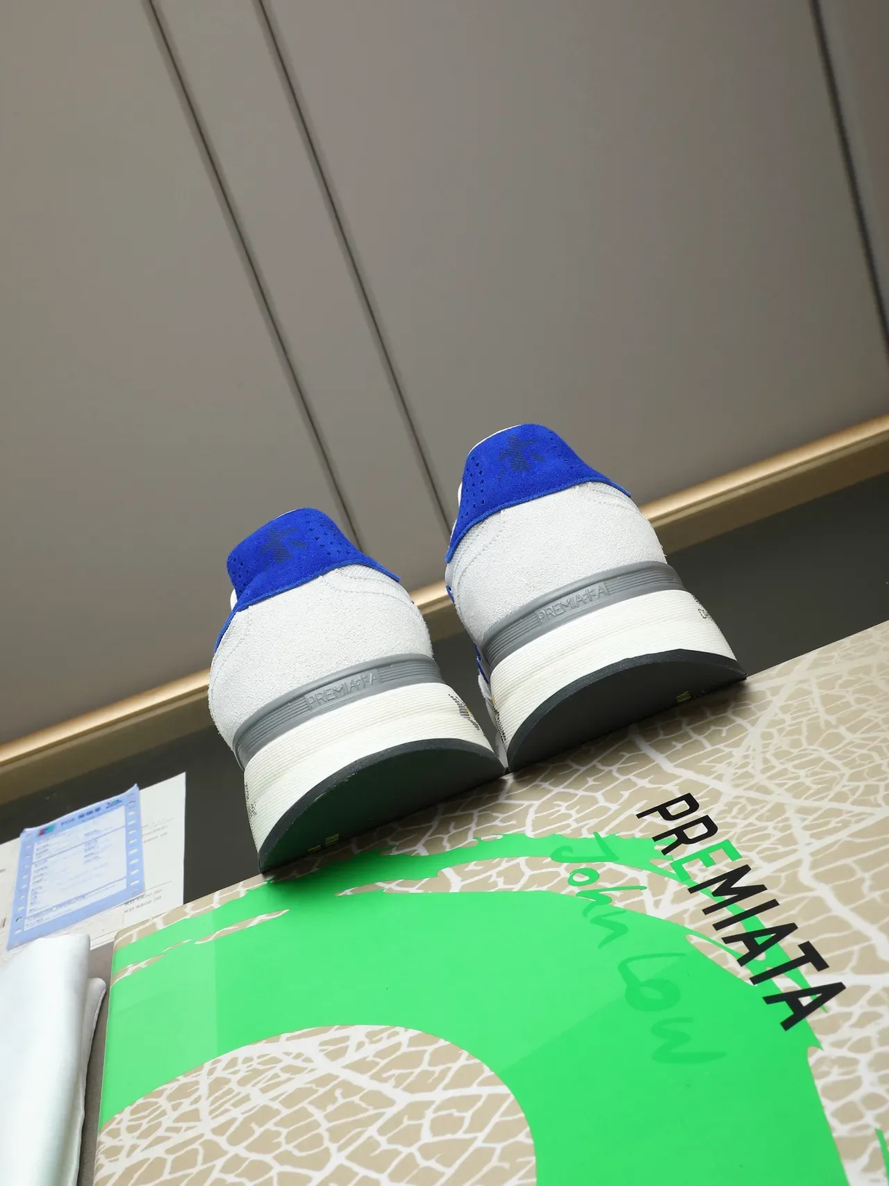 Premiata 483 Original White and Blue Lifestyle Sneakers 3