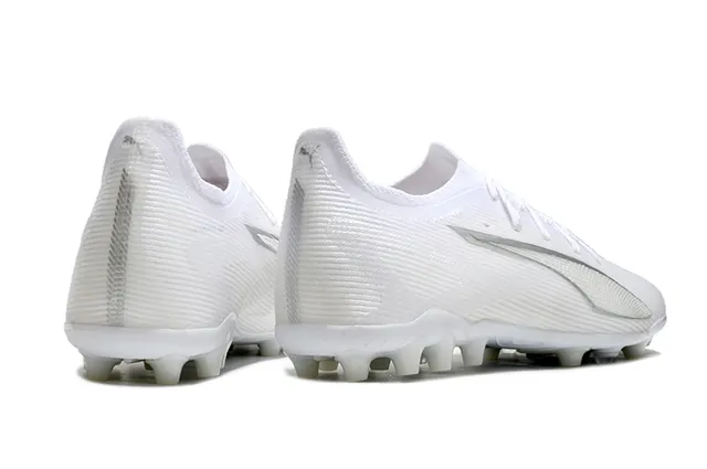 Puma Future Z Parte superior de malha branca língua integrada sapatos de futebol para gramado firme 5