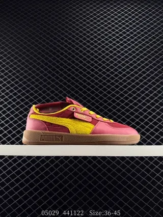 Puma Roma Rouge Jaune Low-Top Suede-et-Cuirs Panneau Lifestyle Sneakers 2