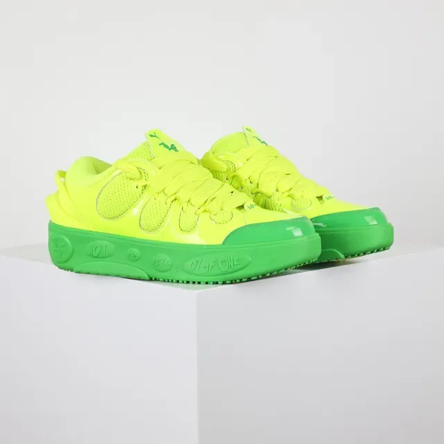 Puma Yellow Green Neon Two-Tone Mesh And Synthetic Overlay Upper Chunky Sneakers 3
