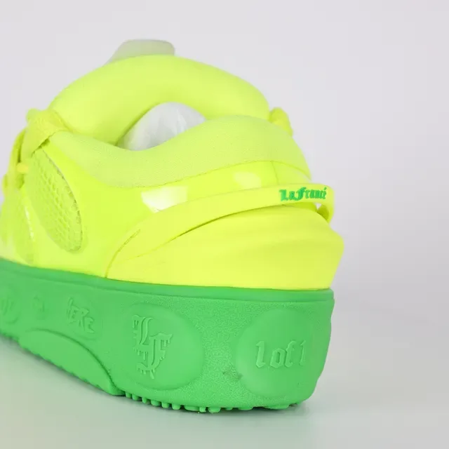 Puma Yellow Green Neon Two-Tone Mesh And Synthetic Overlay Upper Chunky Sneakers 4