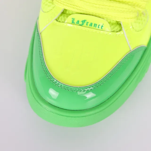 Puma Yellow Green Neon Two-Tone Mesh And Synthetic Overlay Upper Chunky Sneakers 5