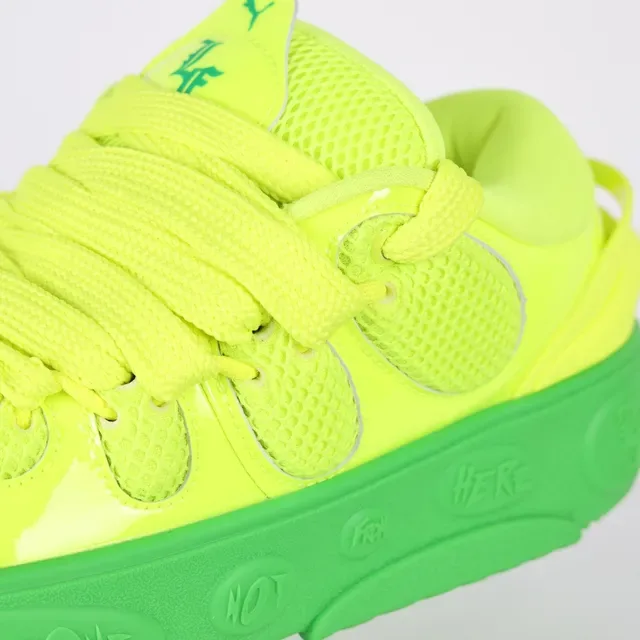Puma Yellow Green Neon Two-Tone Mesh And Synthetic Overlay Upper Chunky Sneakers 6