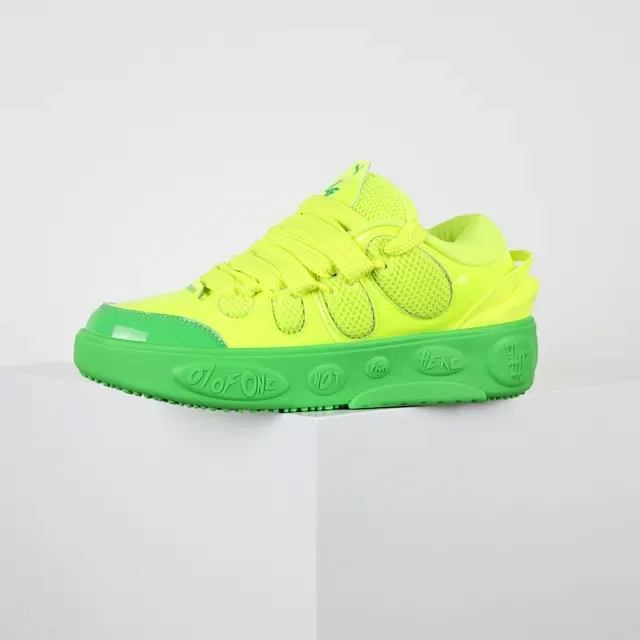 Puma Yellow Green Neon Two-Tone Mesh And Synthetic Overlay Upper Chunky Sneakers 9