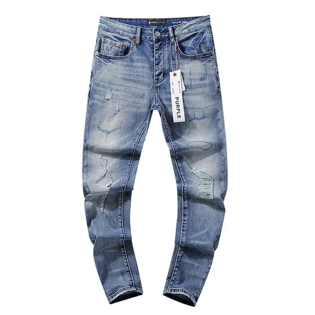 Purple Brand Distressed Medium-Wash Slim-Fit Jeans 2