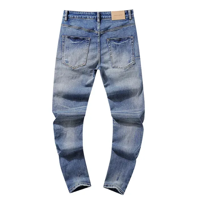 Purple Brand Distressed Medium-Wash Slim-Fit Jeans 3