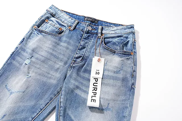 Purple Brand Distressed Medium-Wash Slim-Fit Jeans 4